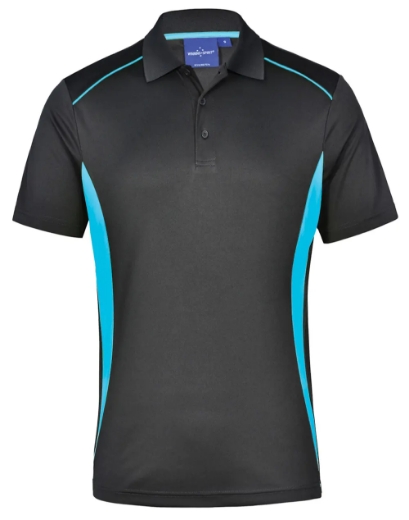 Picture of Winning Spirit, Mens Cooldry S/S Contrast Interlock Polo